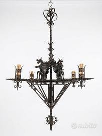 Antico Lampadario in Ferro