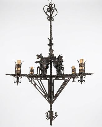 Antico Lampadario in Ferro