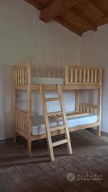 Letto A Castello Legno