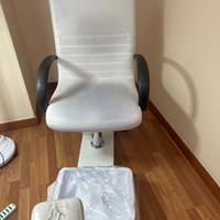 Poltrona pedicure professionale con poggiapiedi
