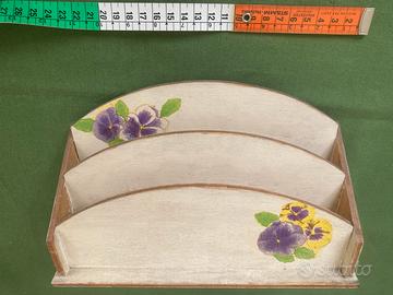 Cassetta per lettere e buste in legno shabby