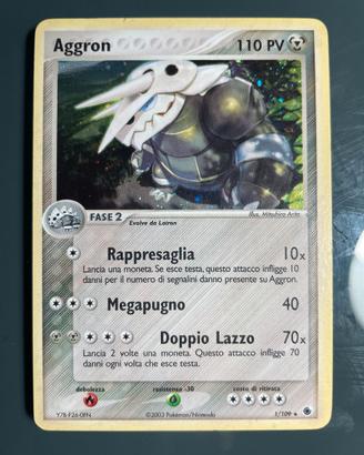 Aggron EX Rubino & Zaffiro 1/109 Holo