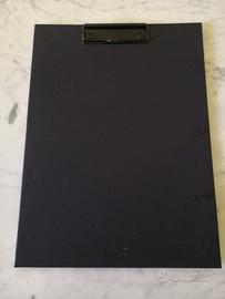 Cartelline portablocco nere con portapenna per A4