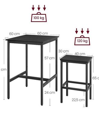 Set tavolo alto +sgabelli