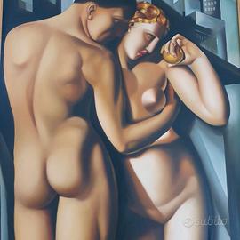 Quadro riproduzione Adamo ed Eva De Lempicka