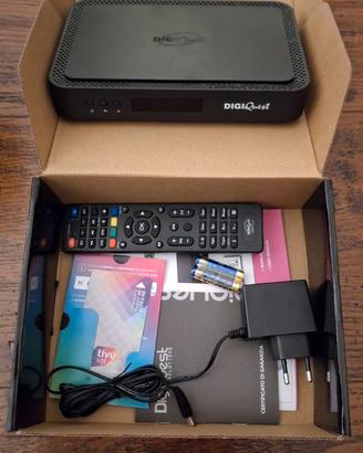 DIGIQuest Q90 decoder DVB-T2/tivùsat 4K+smartcard