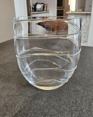 Vaso Ovale Moderno in Cristallo Trasparente Pesant