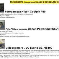 video/foto camere   CANON   -  NIKON  -  JVC