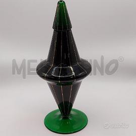 BOTTIGLIA CONICA VERDE E DORATA