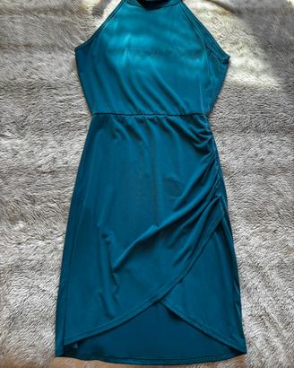 Vestito blu petrolio