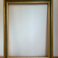 Cornice Vintage Legno Dorato e Verde Anni '60/70