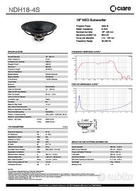 SUBWOOFER CIARE NDH18-4S 8ohm