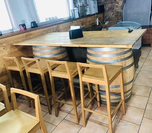 Botte barrique base tavolo snack esterno interno