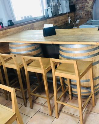 Botte barrique base tavolo snack esterno interno