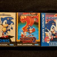 Trilogia Sonic Mega Drive PAL Originale