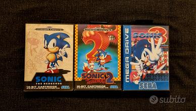 Trilogia Sonic Mega Drive PAL Originale