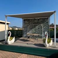 Pergola/tenda a pergola con telo avvolgibile