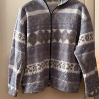 Giacca in Pile Unisex a Fantasia Geometrica
