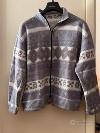 Giacca in Pile Unisex a Fantasia Geometrica