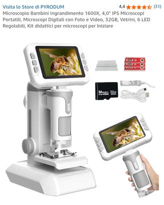 Microscopio Bambini 1600X Digitale