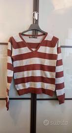 Maglione Zara a righe scollo a V - Taglia S