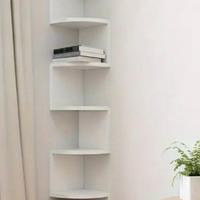 scaffale angolare a parete