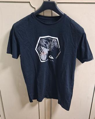 T-shirt Quiksilver Uomo Nera 100% Cotone Taglia L