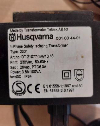 automower Husqvarna trasformatore