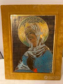 Icona Sacra Madonna stile bizantino