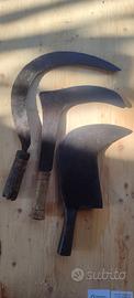 Attrezzi contadini: Falce Roncola Ascia vintage