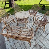 Set giardino vimini salottino