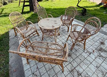 Set giardino vimini salottino