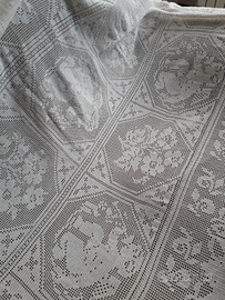 Copriletto uncinetto fatto a mano