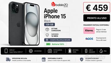 Apple iPhone 15 Black 128 GB