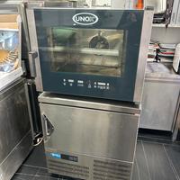 Forno convezione 4 teglie su abbattitore 5 teglie