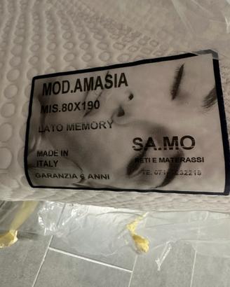 Materasso SA.MO Amasia 80x190 Memory - Nuovo