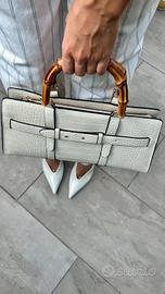 Borsa Primadonna nuova con manici in bambù
