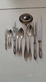 servizio unico 76 posate antiche decori floreali