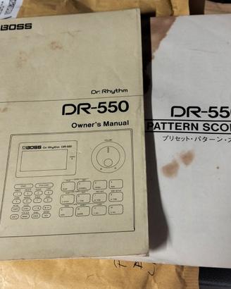 DR 550 Boss drum machine MKII dr Rhythm - Manuali