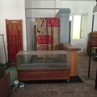 Antica vetrina rovere credenza bancone