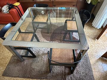 Tavolo design Cinova ’70 + 4 sedie Baumann/Rizzo