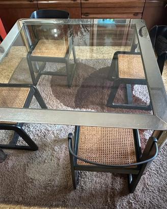 Tavolo design Cinova ’70 + 4 sedie Baumann/Rizzo