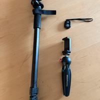 Asta telescopica + treppiedi + remote shutter