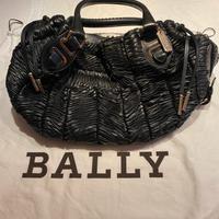 Borsa in pelle nera intrecciata Bally