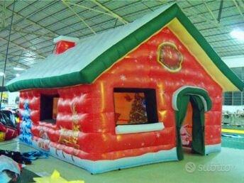 Gonfiabile Casa di Babbo Natale per feste