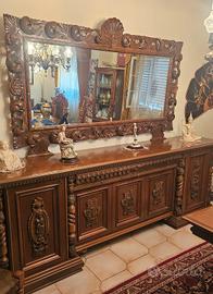 Soggiorno Completo Classico in Legno Massello.