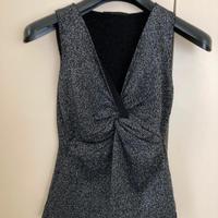 Golf nero e lame 100% cashmere 