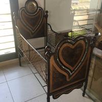 Lettino neonato in ferro battuto