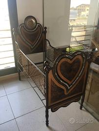 Lettino neonato in ferro battuto