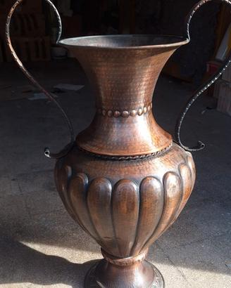 giara porta ombrelli in rame brunito 